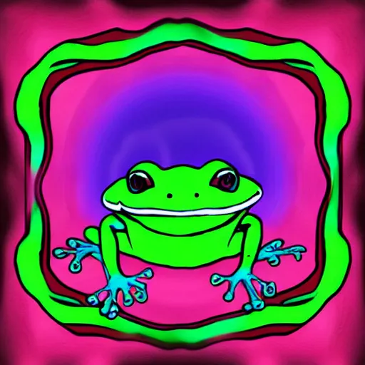 Image similar to psychedelic frog portal