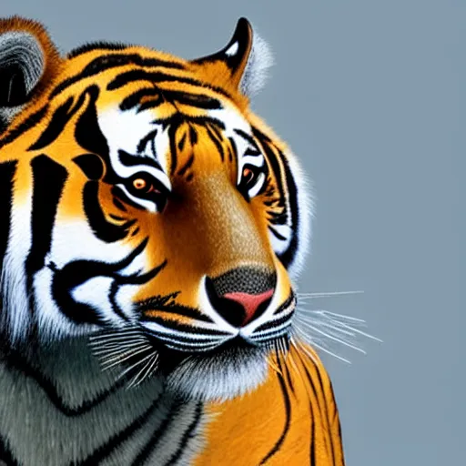 Image similar to portrait of a tiger bear hybrid