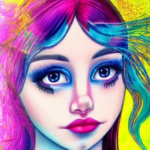 Image similar to beautiful young scottish woman with pale skin and blue eyes by lisa frank