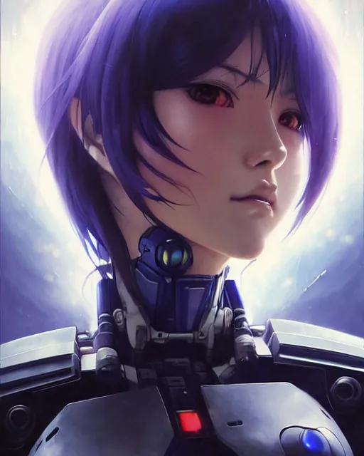 Image similar to portrait Anime Girl in mecha armor in night tokyo Sharp fine face pretty face, realistic shaded Perfect face, fine details. Anime. cyberpunk realistic shaded lighting by katsuhiro otomo ghost-in-the-shell, magali villeneuve, artgerm, rutkowski Jeremy Lipkin and Giuseppe Dangelico Pino and Michael Garmash and Rob Rey