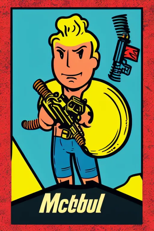 Image similar to fallout 7 6 retro futurist illustration art by butcher billy, sticker, colorful, illustration, highly detailed, simple, smooth and clean vector curves, no jagged lines, vector art, smooth andy warhol style