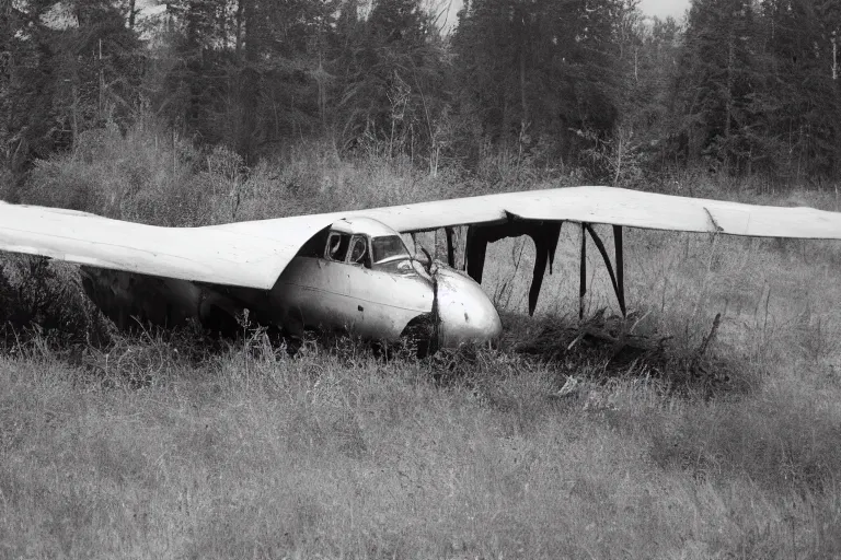 Image similar to crush site of an airplane, photo by Chris McCaw,