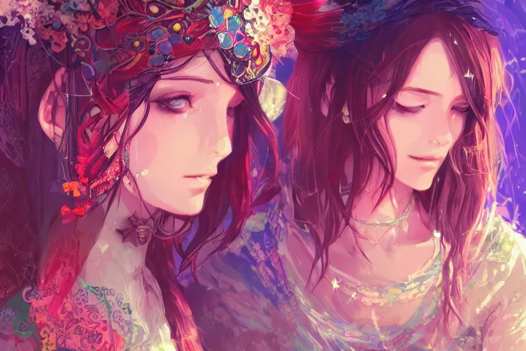 Prompt: a beautiful bohemian girl, intricate, highly detailed, digital painting, pixiv, artstation, official media, anime key visual, concept art, rich vivid colors, ambient lighting, sharp focus, illustration,