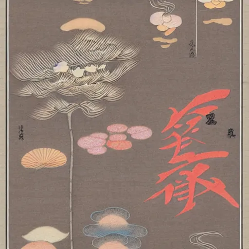 Image similar to generative, detailed, Japanese traditional art elements, muted pastel colors,