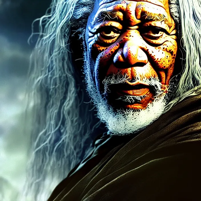 Prompt: morgan freeman starring as gandalf in lord of the rings, epic professional digital art, best on artstation, cgsociety, wlop, behance, pixiv, cosmic, epic, stunning, gorgeous, much detail, much wow, masterpiece by dorian cleavanger and stanley lau