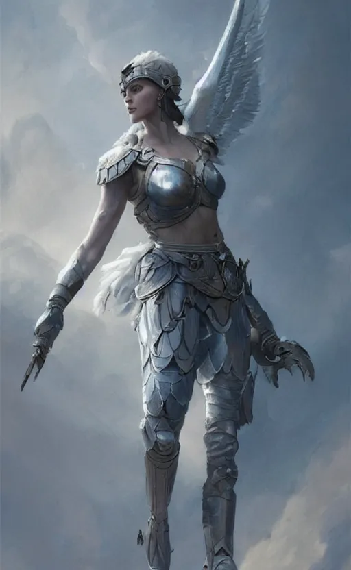 Prompt: beautiful valkyrie, standing, soft grey and blue natural light, intricate, digital painting, artstation, concept art, smooth, sharp focus, illustration, art by greg rutkowski and luis rollo and uang guangjian and gil elvgren, symmetry!