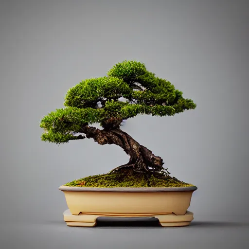 Image similar to a miniature wooden bonsai, photo studio, professional photo, trending on artstation, hdr