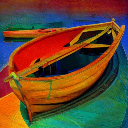 Prompt: abstract sensualism derubeis boat