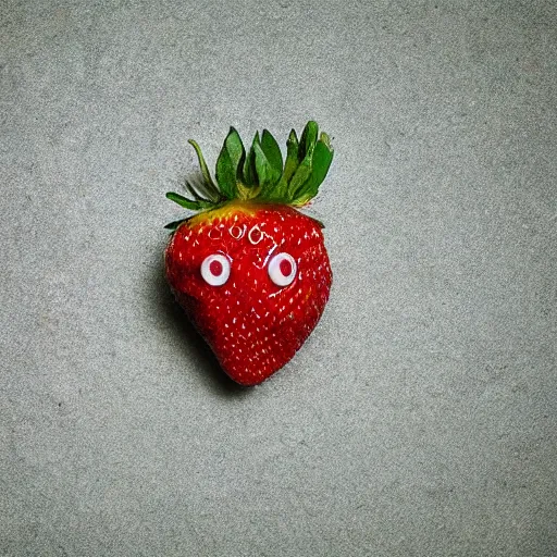 Image similar to strawberry creature with multiple eyes