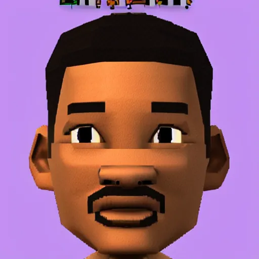 Image similar to will smith as a minecraft skin, minecraft in game screenshot
