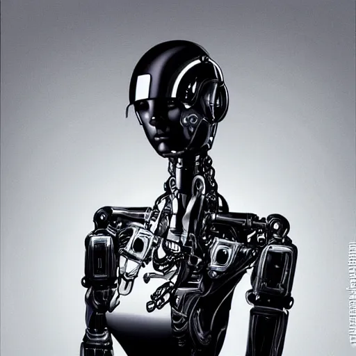 Image similar to a futuristic robot artist portrait by caravaggio, dark, detailed, intricate, extreme details, cinematic