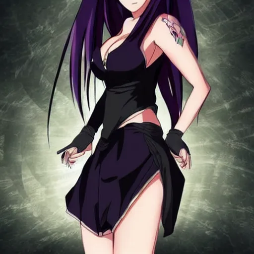 Image similar to megan fox as an anime character