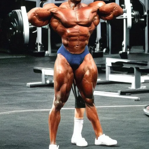 Image similar to elon musk with ronnie coleman's physique