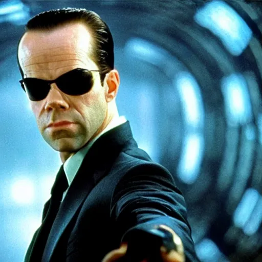 Prompt: agent smith protecting the matrix from being decoded