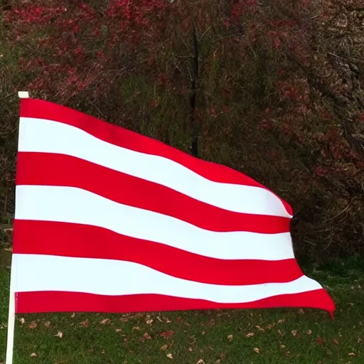 Prompt: beautiful photograph of burger flag waving in the wind