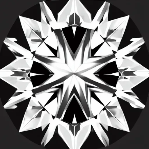 Prompt: a shining diamond on a black background