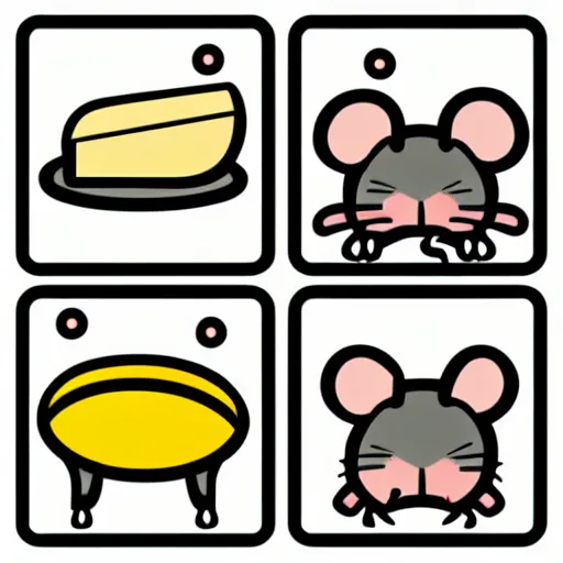 Image similar to an iconset of mice eating cheese