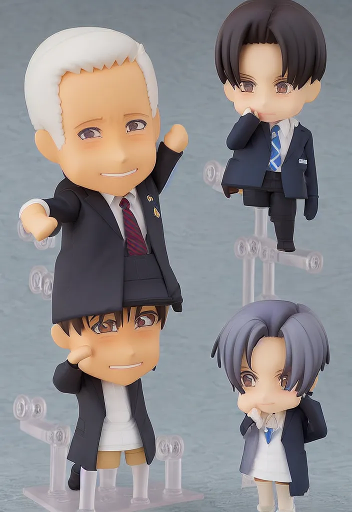 Prompt: Anime Nendoroid Figurine of Joe Biden, Product Photo