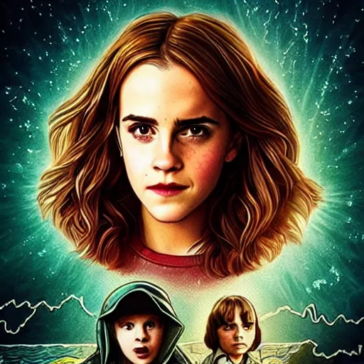 Prompt: “portrait of Emma Watson in stranger things”