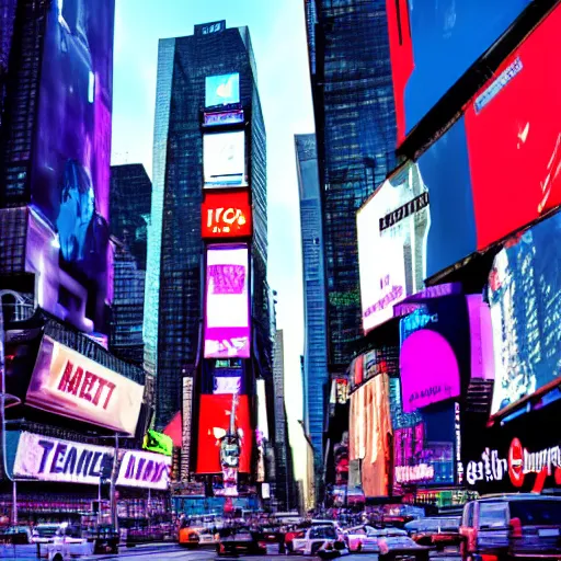 Image similar to cyberpunk times square