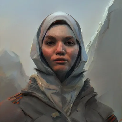 Prompt: sentient life on another planet, portrait, unfinished concept art oil painting by jama jurabaev, extremely detailed, brush hard, artstation