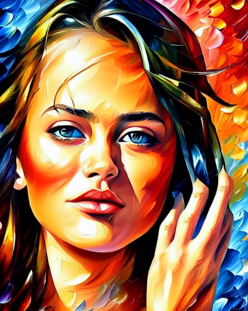 Image similar to girl artwork by leonid afremov, artwork by sandra chevrier, golden hour, illustration, highly detailed, simple, no jagged lines, vector art, smooth, artstation