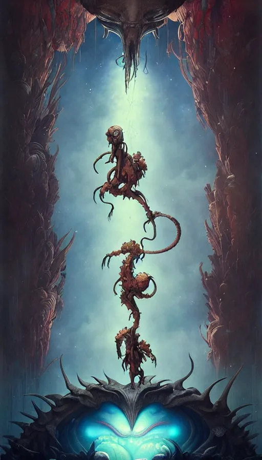 Image similar to exquisite imaginative imposing weird creature movie poster art humanoid anime movie art by : : james jean weta studio tom bagshaw frank frazetta studio ghibli