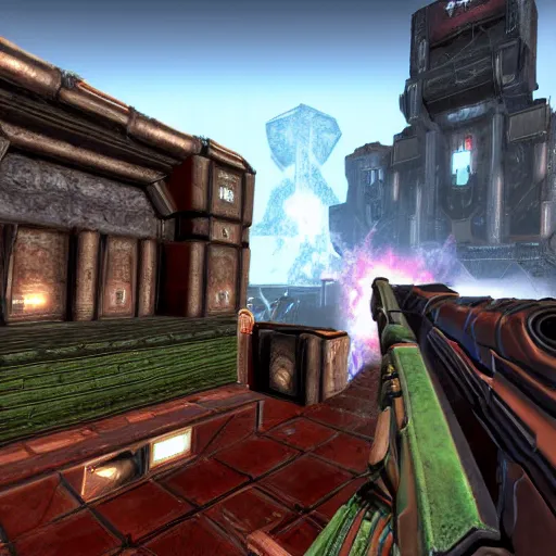 Image similar to unreal tournament, quake 3 arena, doom 2,