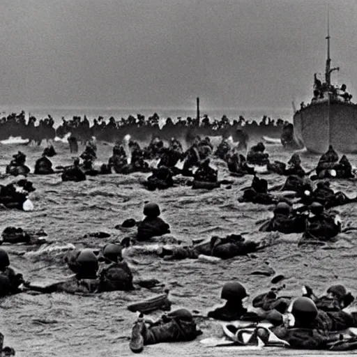 Image similar to the d - day, by robert capa,