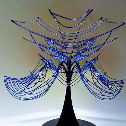 Image similar to futuristic contemporary wire tree, art deco, art nouveau, intricate, elaborate, highly detailed, dramatic lighting