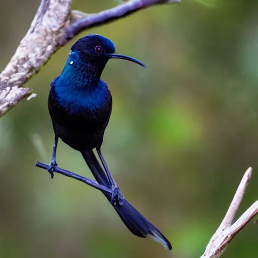 Image similar to nz Tui bird, surreal