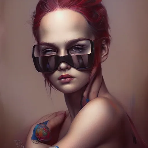 Image similar to Lofi portrait by Stanley Artgerm and Tom Bagshaw and Tristan Eaton