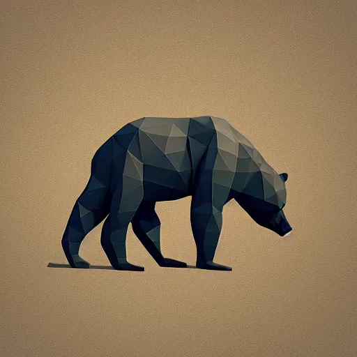 Image similar to low poly bear