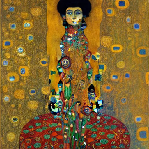 Image similar to samadhi, by Gustav Klimt