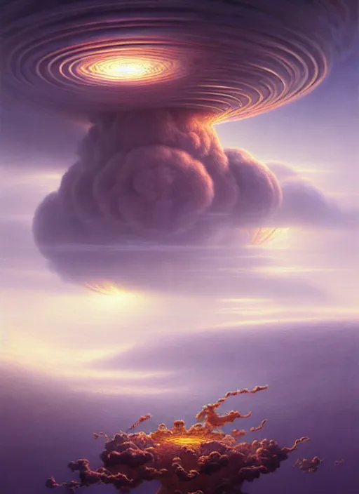 Image similar to a hyper - detailed 3 d render of venusian cloud farming, surrealism!!!!! surreal concept art, lifelike, photorealistic, digital painting, aesthetic, smooth, sharp focus, artstation hd, by greg rutkowski, bruce pennington, valentina remenar and asher duran,