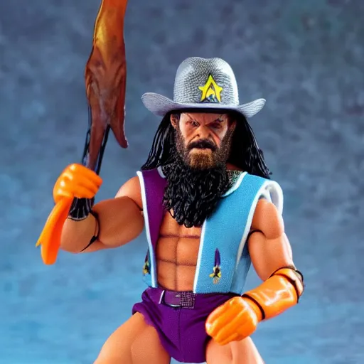 Image similar to 1 9 8 7 macho man randy savage from wwf action figure by hot toys.