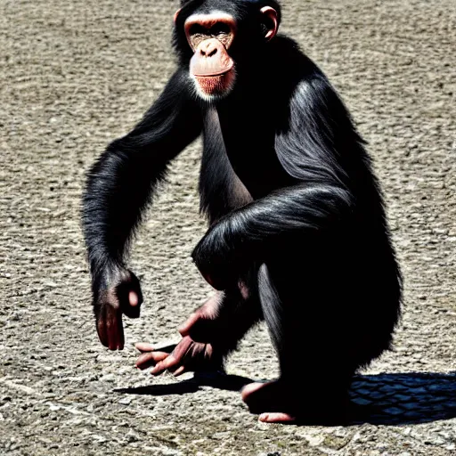 Image similar to a chimp going to his day job