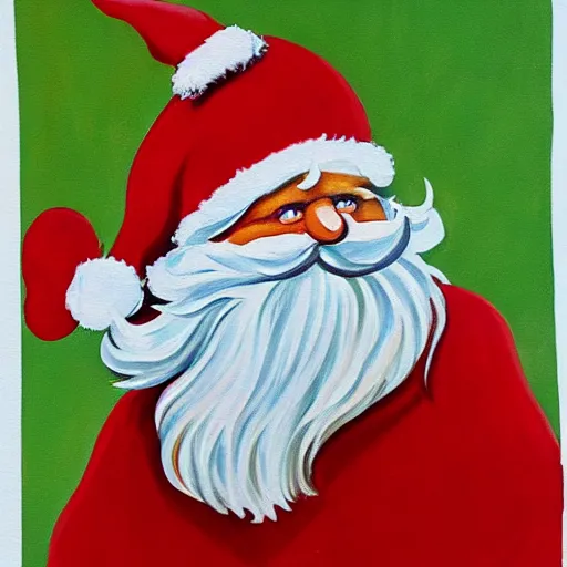 Image similar to Ed Roth painting of Santa Claus