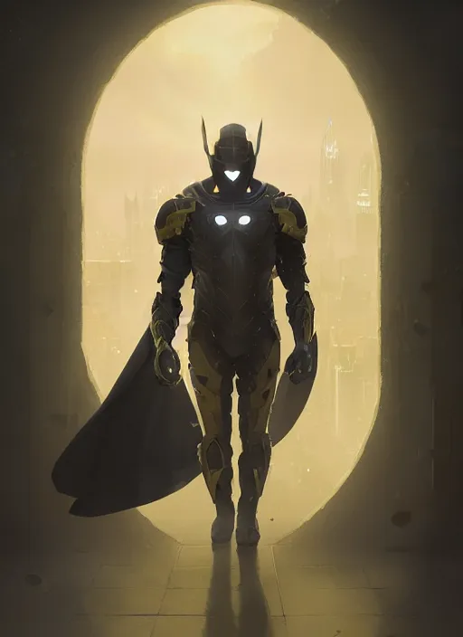 Prompt: a portrait man superhero, armor, yellow charcoal, stephen bliss, highly detailed, 8 k, unreal engine, fantasy art by greg rutkowski, loish, rhads, ferdinand knab, makoto shinkai and lois van baarle, ilya kuvshinov, rossdraws, tom bagshaw, global illumination, radiant light, detailed and intricate environment