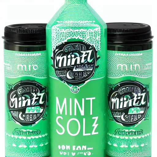 Prompt: mint soda product photo