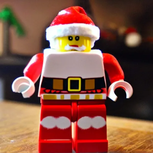 Image similar to LEGO Santa claus with flying reindeer