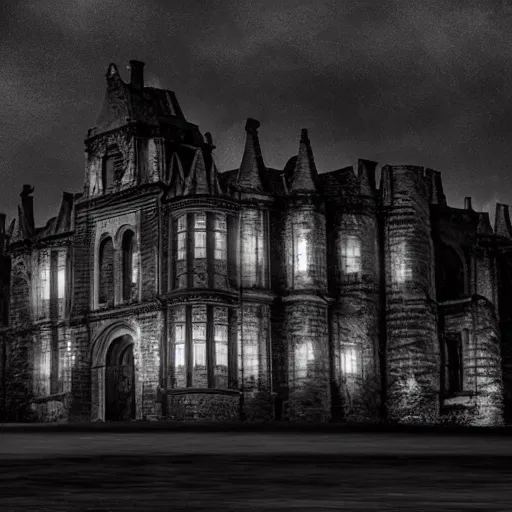 Image similar to a cinematic, wide screen, 4K photograph of a dark and foreboding castle made of human bones with ominous pointy twisted spires, mood lighting, atmospheric, grim