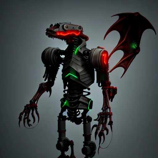 Image similar to full body of a cyborg zombie dragonborn, photorealistic 3 d octane render, unreal engine, ultra detailed