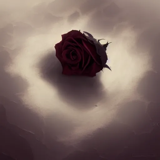 Prompt: a Rose lying on white marble, fog, volumetric lighting, intricate, elegant, highly detailed, digital painting, concept art, smooth, sharp focus, illustration, trending on artstation