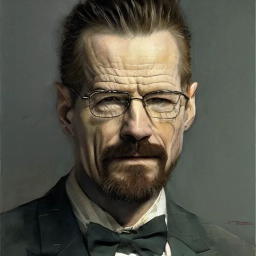 Image similar to highly detailed portrait of a wealthy walter white, art by donato giancola, eugene delacroix, ruan jia, carl larsson, peter mohrbacher. trending on artstation, intricate details, energetic composition, fantasy, concept art, illustration, elegant art, global illuminaition