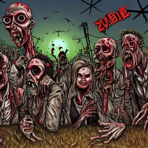 Image similar to zombie apocalypse by grand chamaco, detailed