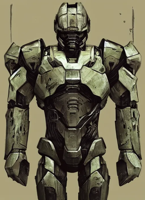 Image similar to organic humanoid eldrich armor living, super soldier, master chief, leaking blood, artstation