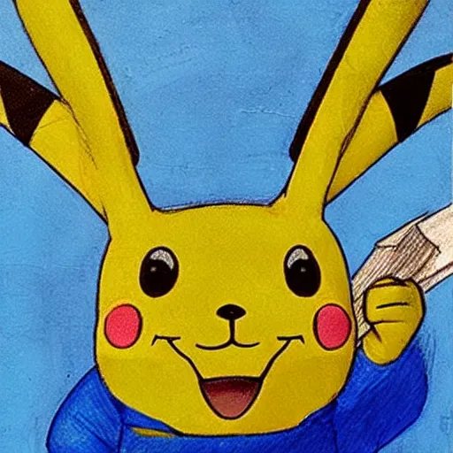 Prompt: Leonardo da Pikachu