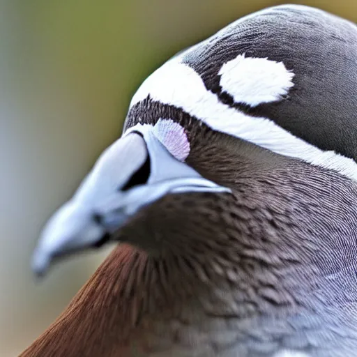 Image similar to a pigeon that looks like mike tyson