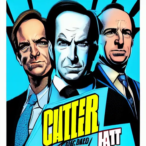 Image similar to Comic Book cover art for Better Call Saul, 4K Ultra HD